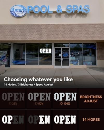 Jumbo 40″x14″ LED Open Sign with Timer & Remote – Dynamic Light Modes for Storef