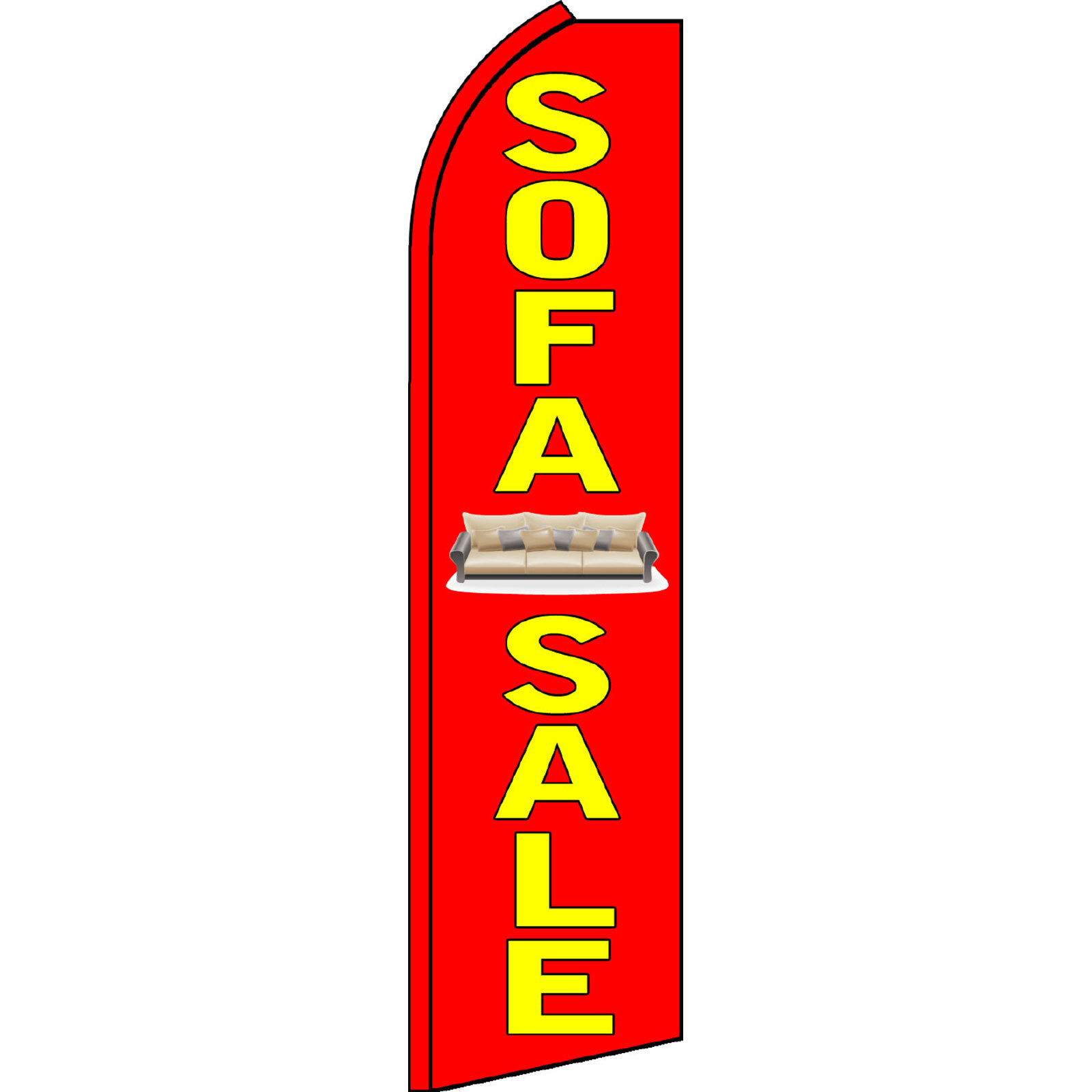 Sofa Sale 2 1/2 ft X 11 1/2 ft Polyester Swooper Flag