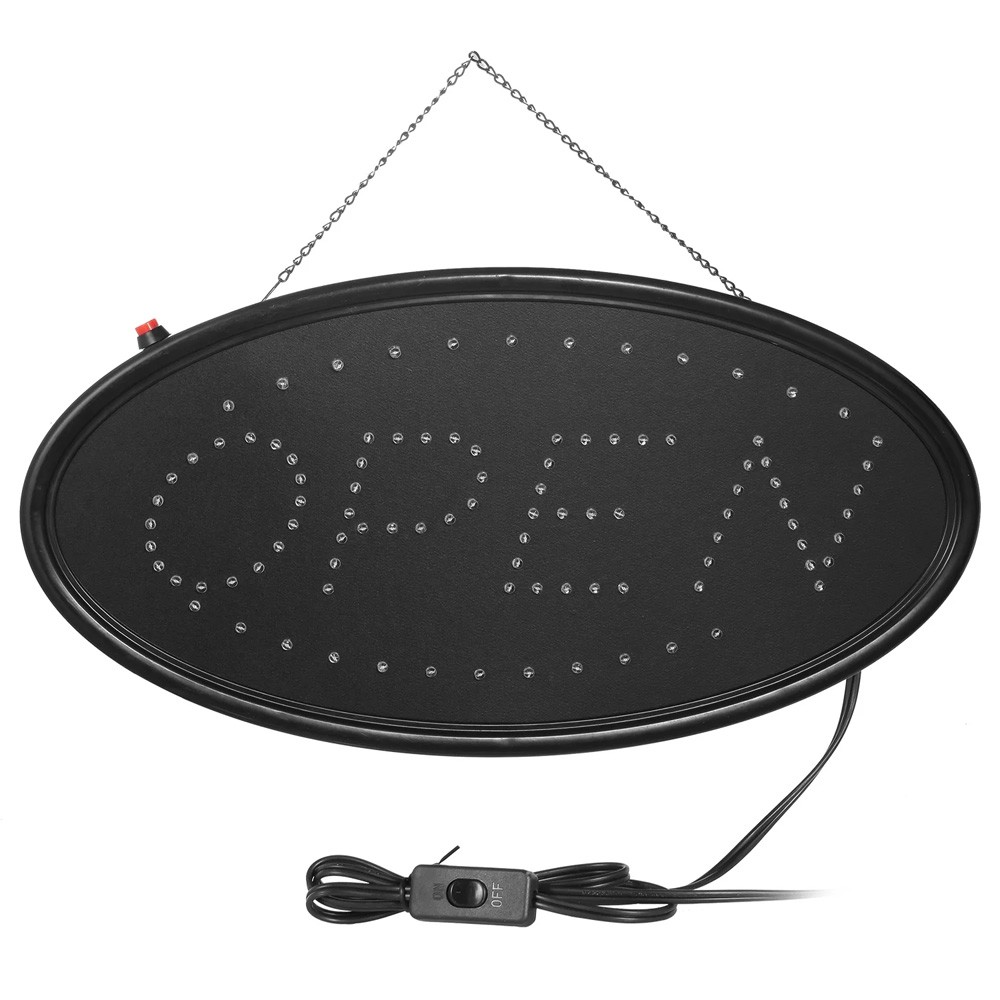 19″X 10″ Large LED Open Sign with Remote Control High Bright Visibility Business