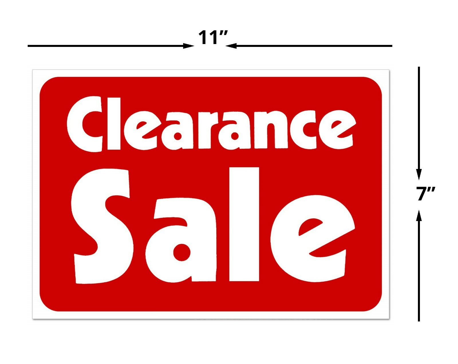 Clearance Sale Retail Store Sale Business Discount Promotion Message 11×7″ signs