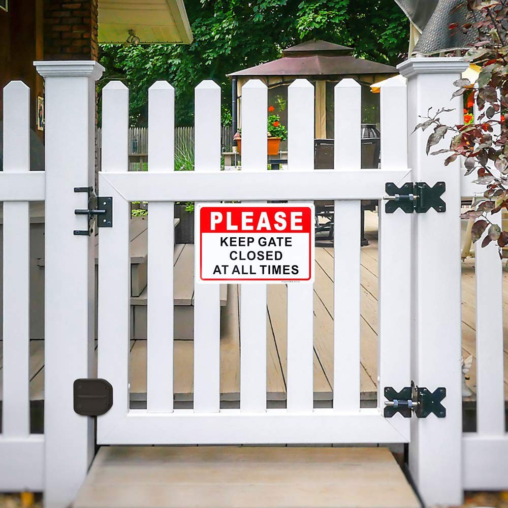 2-Pack Please Keep Gate Closed At All Times Sign 10″x 7″ .04″ Aluminum Reflec…