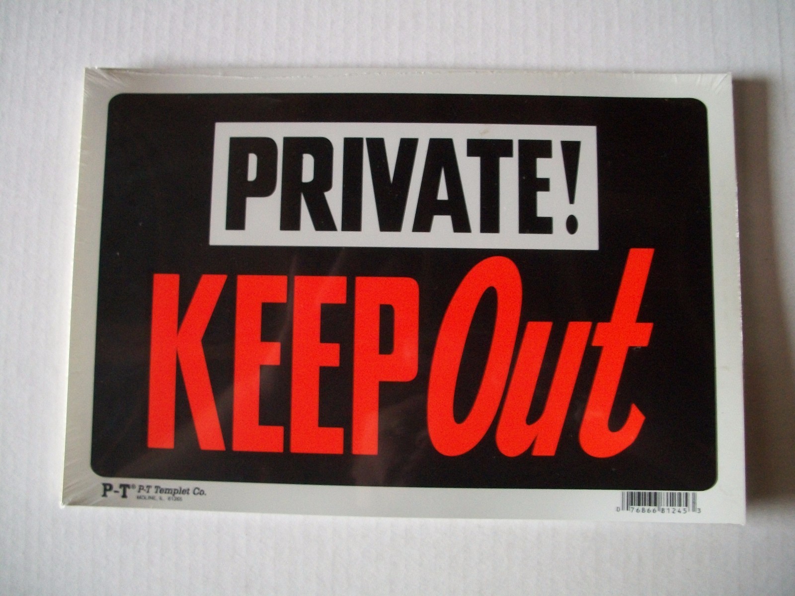 12 Pack Red & White 8×12 Inch Flexible Plastic “Private KEEP Out” Sign’s