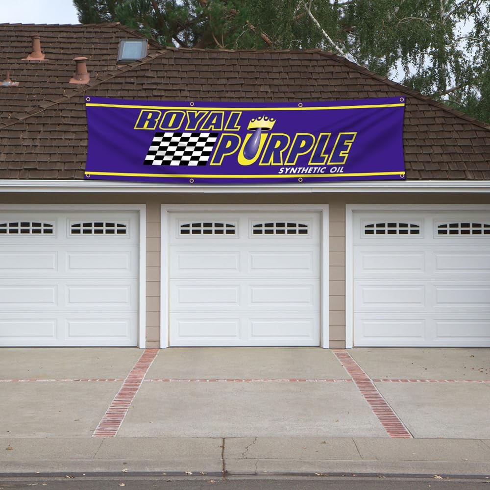 Car Racing Banner 2x8ft Polyester Garage Decor Man Cave Shop Racing Team Sign