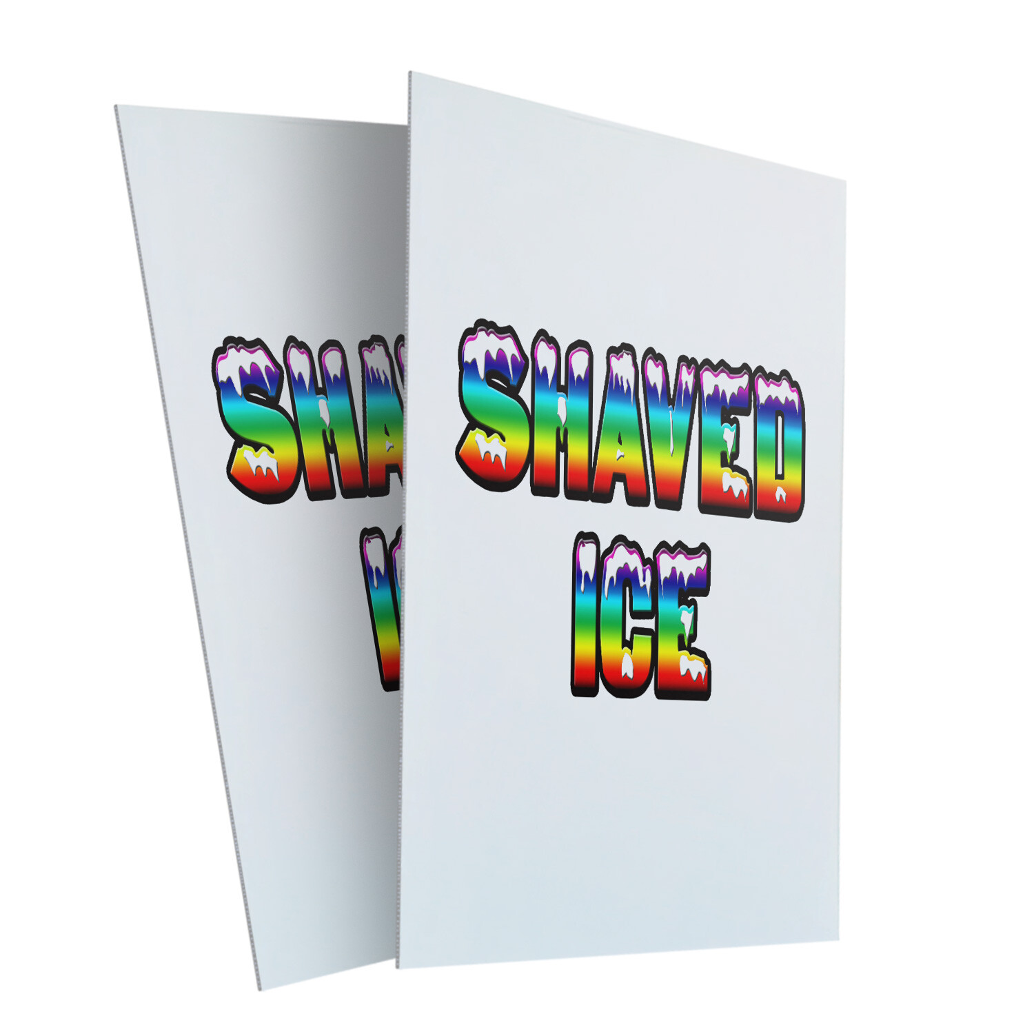 A-frame Sidewalk Shaved Ice 24″ x 36″ Double Sided A-Frame Sidewalk Sign