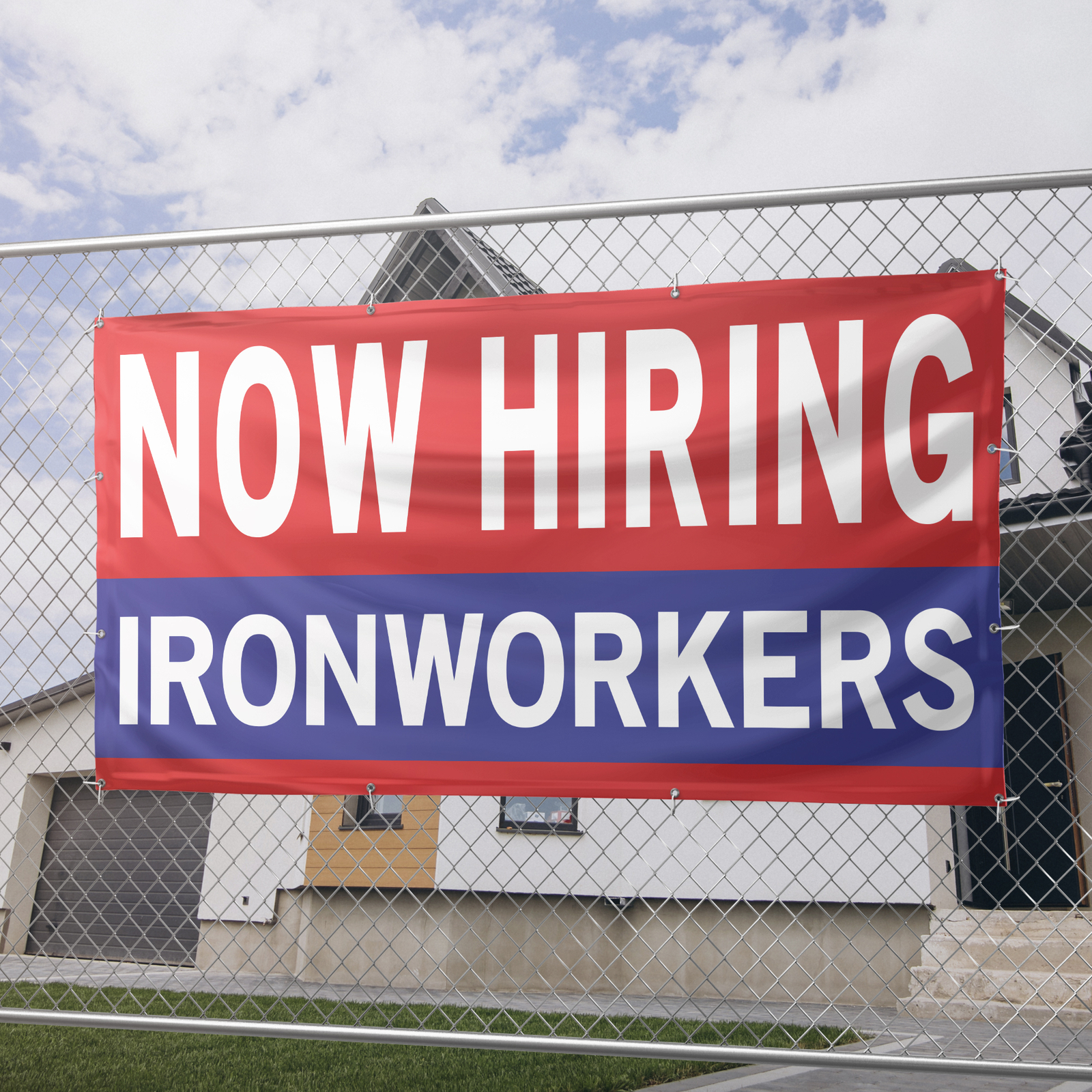 Now Hiring Ironworkers 13 oz Heavy Duty Vinyl Banner Jobs Available Help Wanted