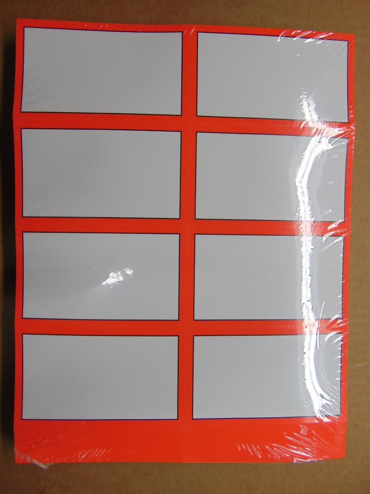 800 Blank 4.25″ x 3″ Orange Border Business Retail Sale Sign Cards, Printable!