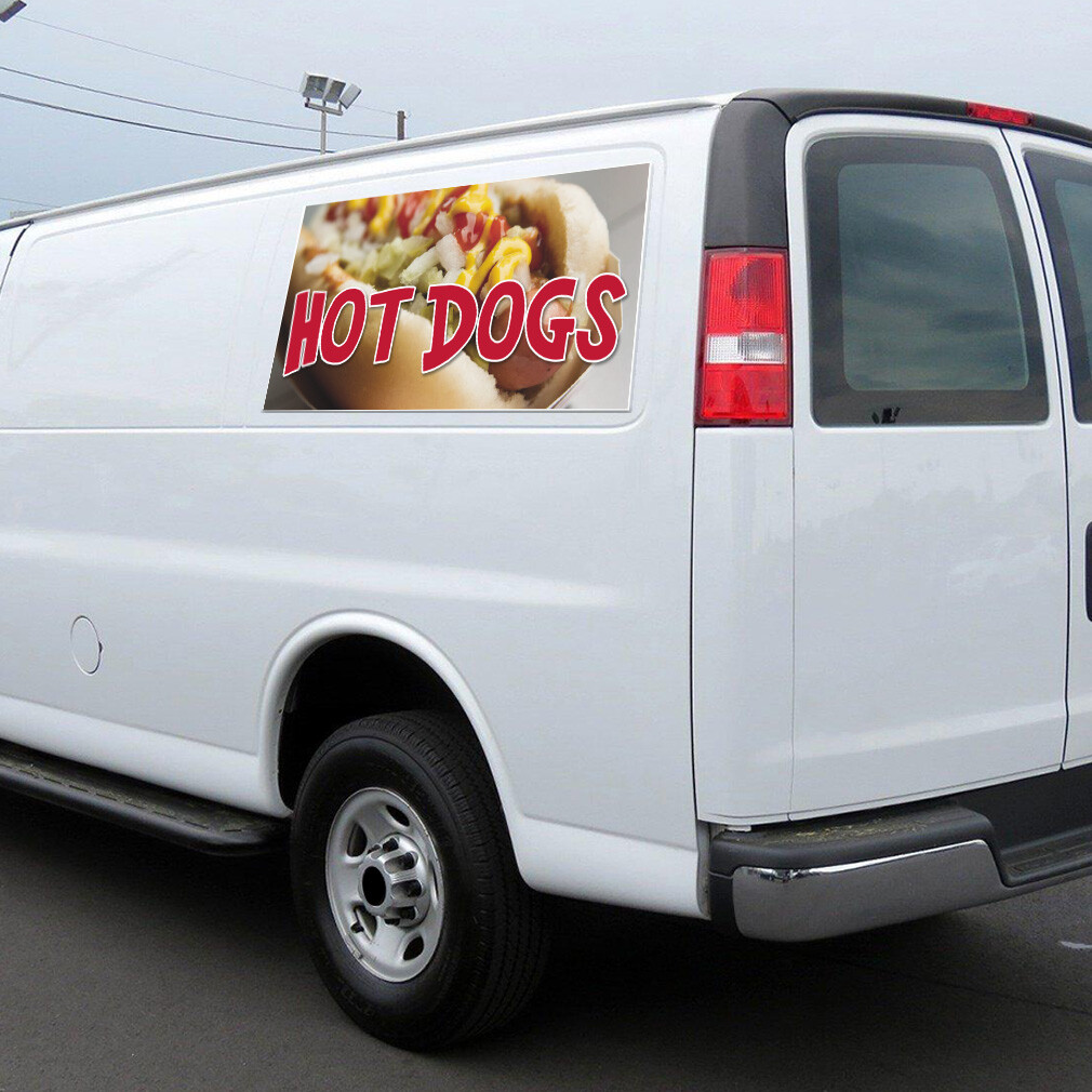 Car Magnet Set of 2 Hot Dogs Outdoor Advertising Printing R Industrial Sign
