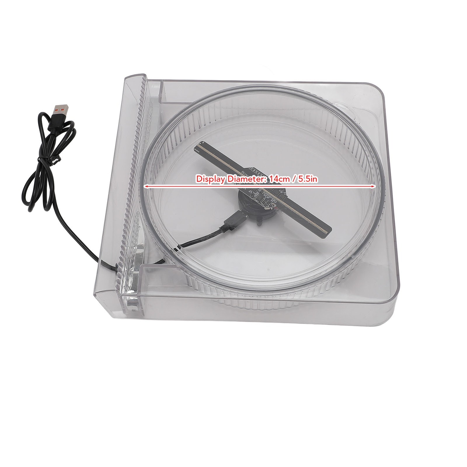 14cm 3D Hologram Fan With Cover Holographic Projector Advertising Display 1 CDUR
