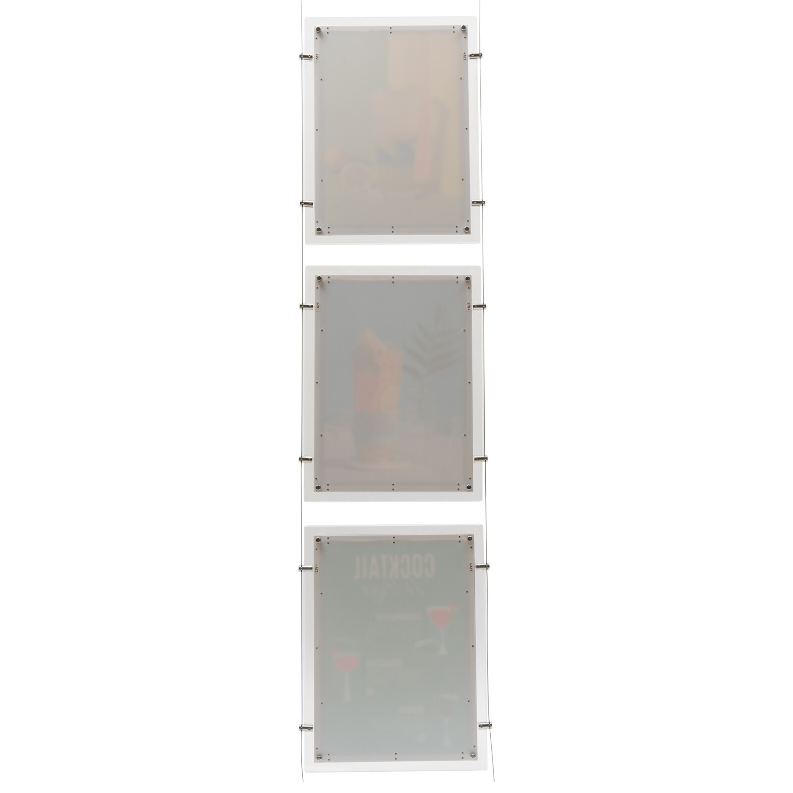 3PCS A3 Real Estate Window Hanging Led Backlit Picture Frame Display Sign Holder