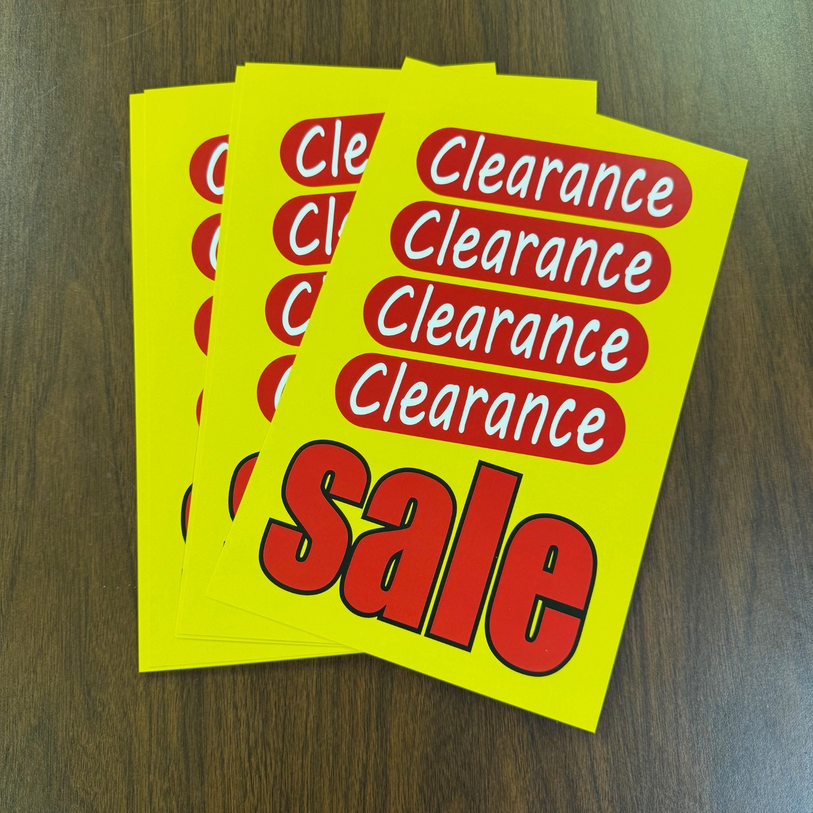 Clearance Sale Price Signs for Retail Displays -11″h x 7″w -8 pieces