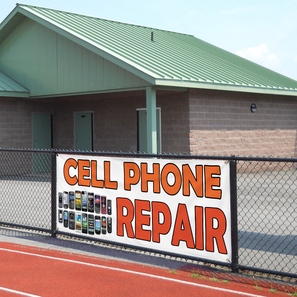 Vinyl Banner Multiple Sizes Cellphone Repair Weatherproof Industrial Yard Signs