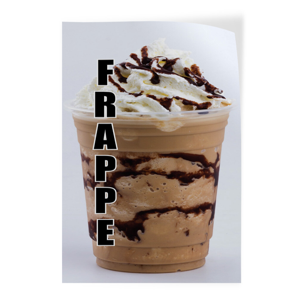 Door Decals Vertical Vinyl Stickers Frappe Restaurant Food Bar Industrial Vinyl