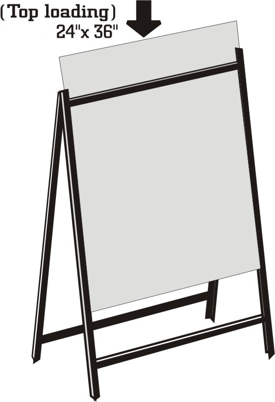 NEW A FRAME 2 SIDED SIDEWALK SIGN SANDWICH BOARD & 2″ LTERS W/2 PROTECTIVE COVER
