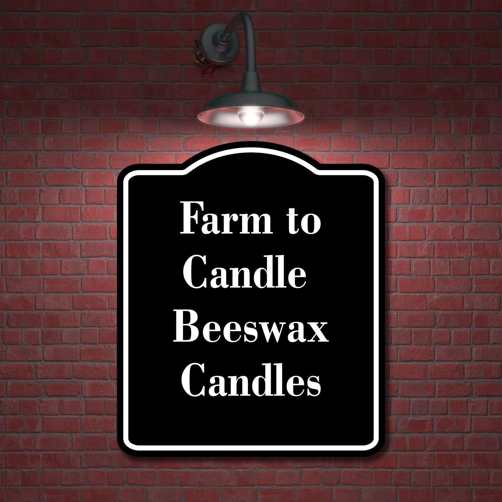 Farm-to-Candle – Beeswax Candles BLACK Aluminum Composite Sign