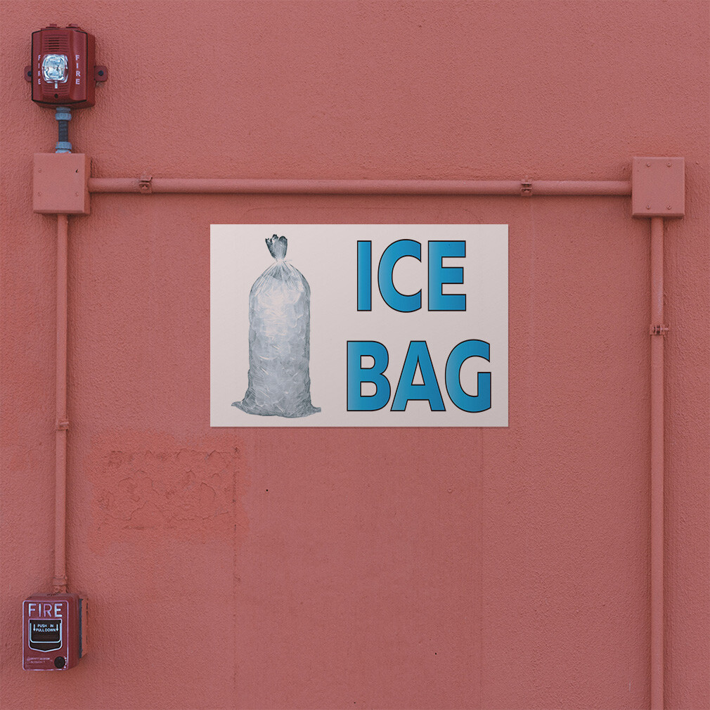 Decal Stickers Ice Bag Outdoor Advertising Printing Vinyl Store Sign Label