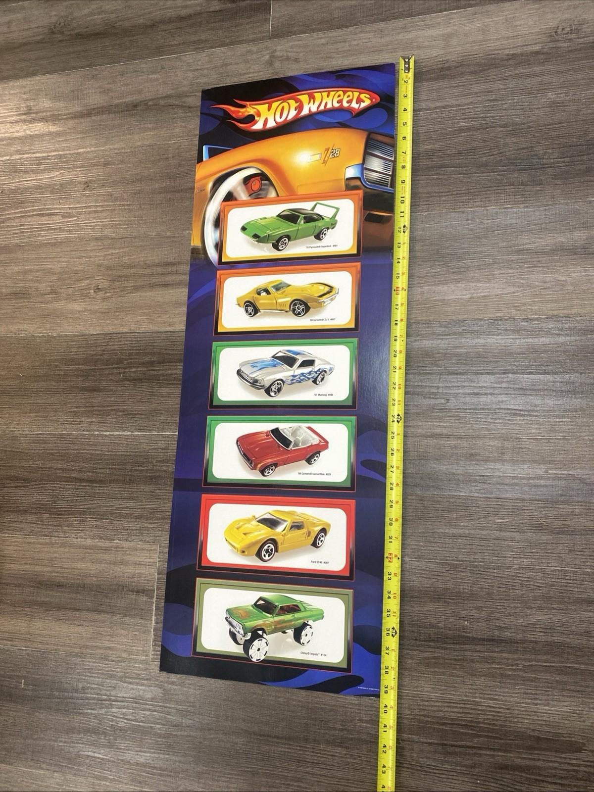 2006 Mattel Hot Wheels Store Display Banner 40” x 14” Beautiful Fast Ship