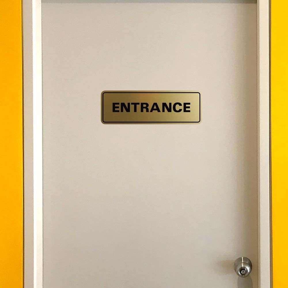 Small Standard Entrance Door/Wall Sign Black Business Office Commercial Store