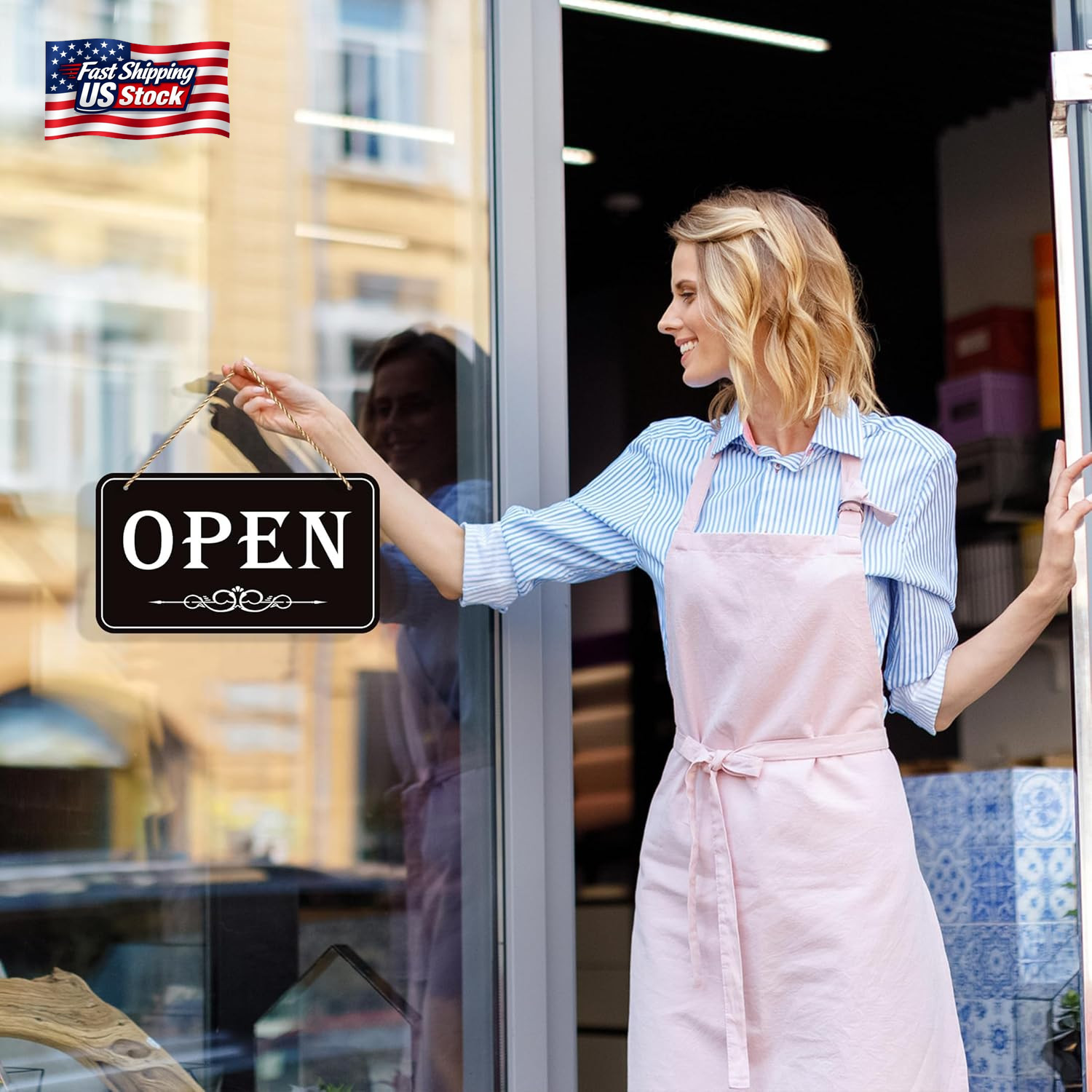 Open Closed Signs for Business, 12X6.7 Waterproof Double Sided Come in or Closed