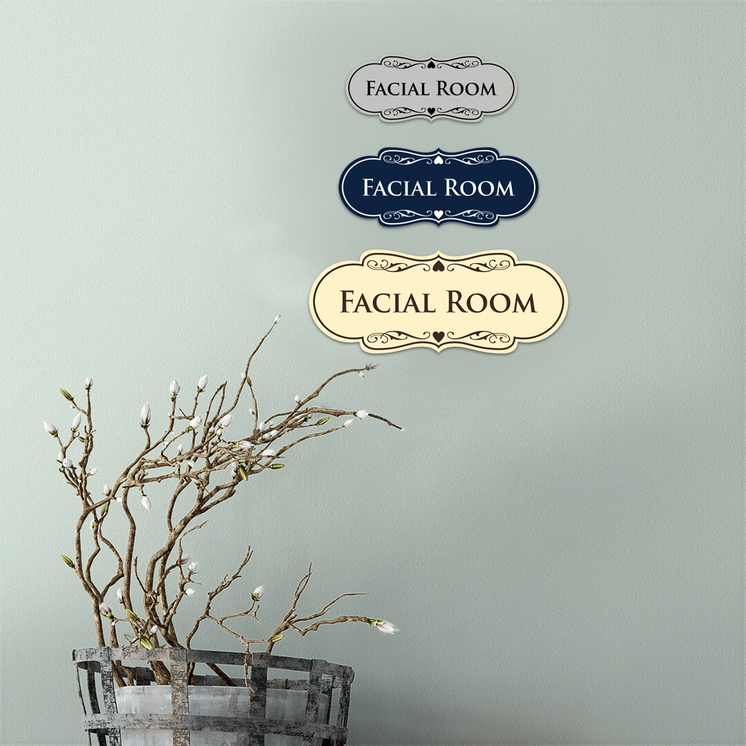 Designer Facial Room Wall or Door Sign