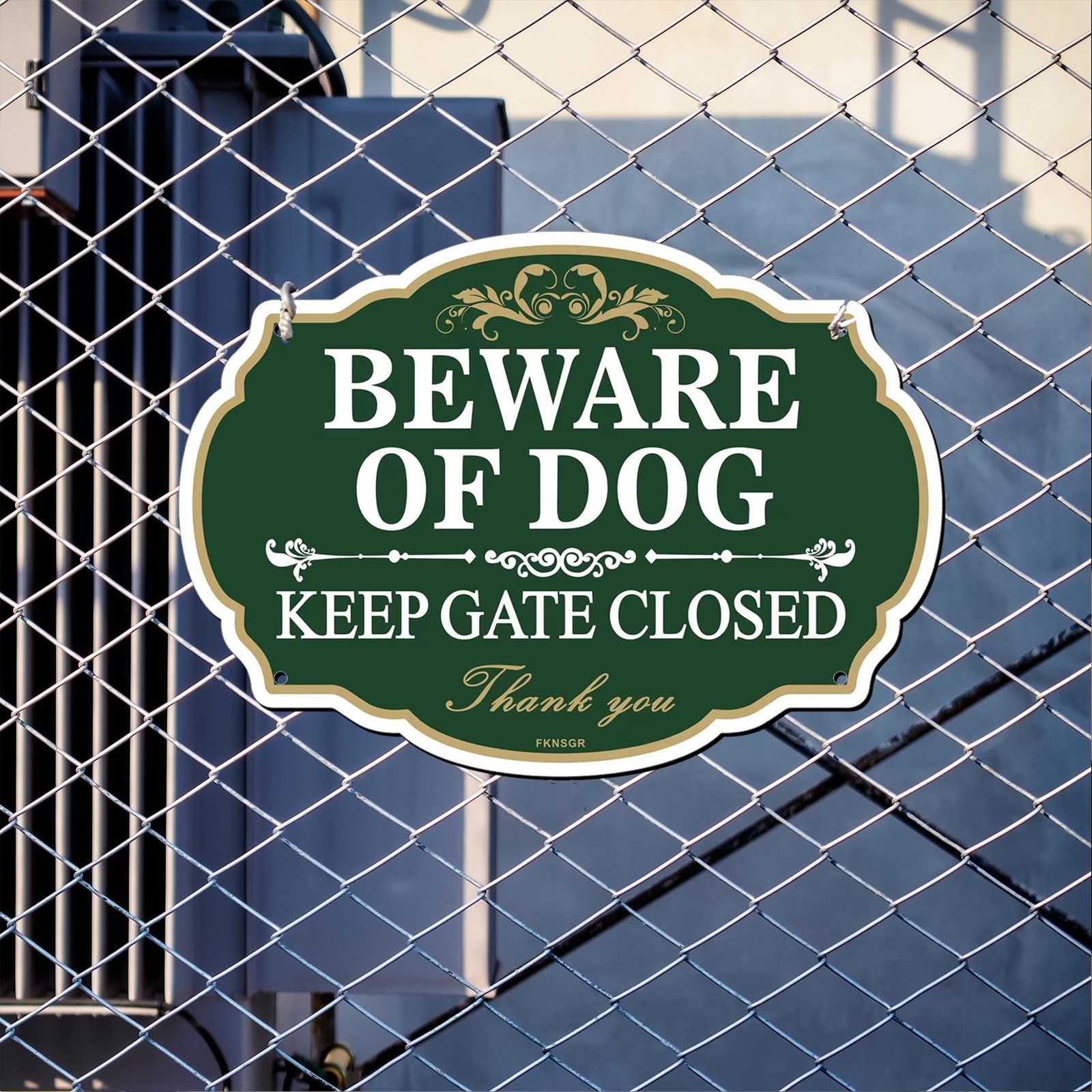 Beware Of Dog Keep Gate Closed Sign 2 Pack 10×7 Inch Aluminum Private Property