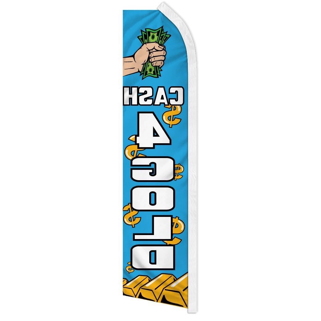 10 x “CASH 4 GOLD” advertising super flag swooper banner business sign money for