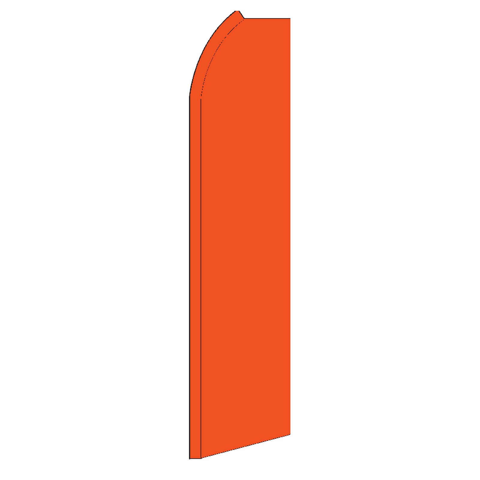 SOLID ORANGE Banner Flag Only Advertising Sign Swooper Feather Sign