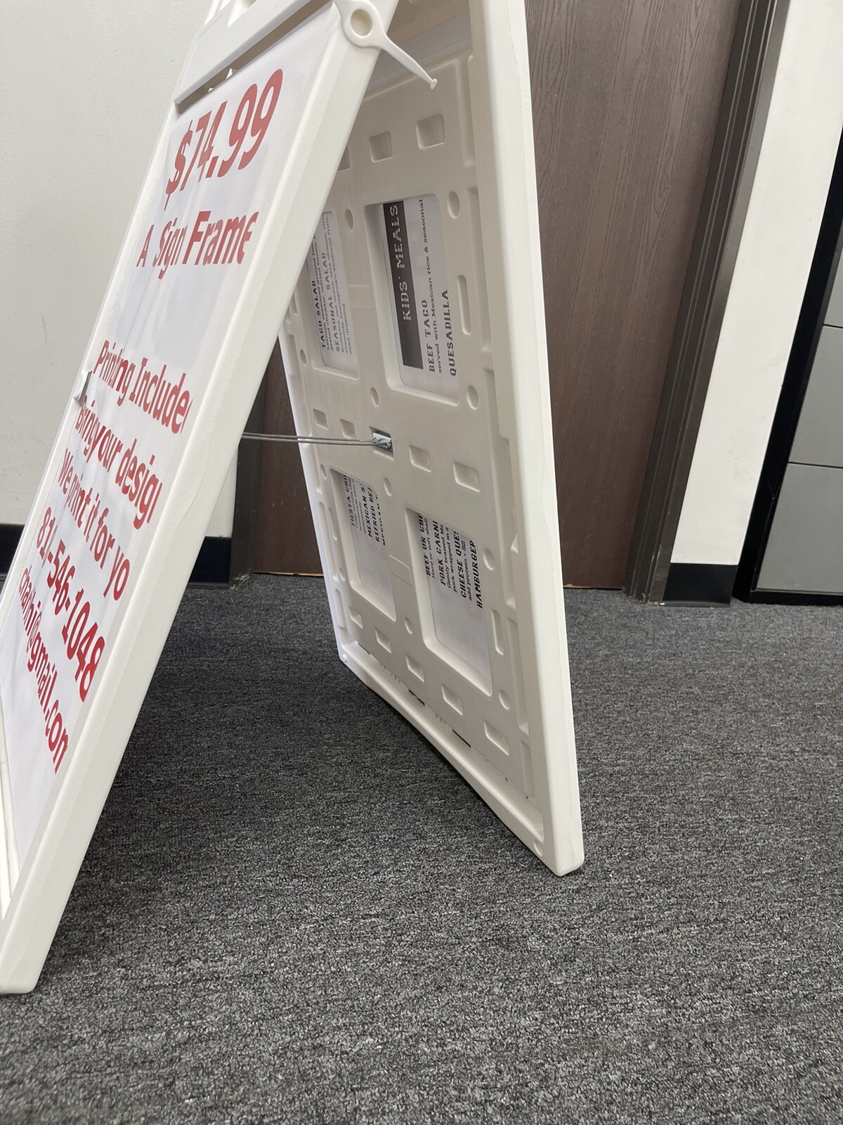 Custom REPLACEMENT SIGN A-Frame Sidewalk Sign replaceable Board 22.5′ X 29.5′