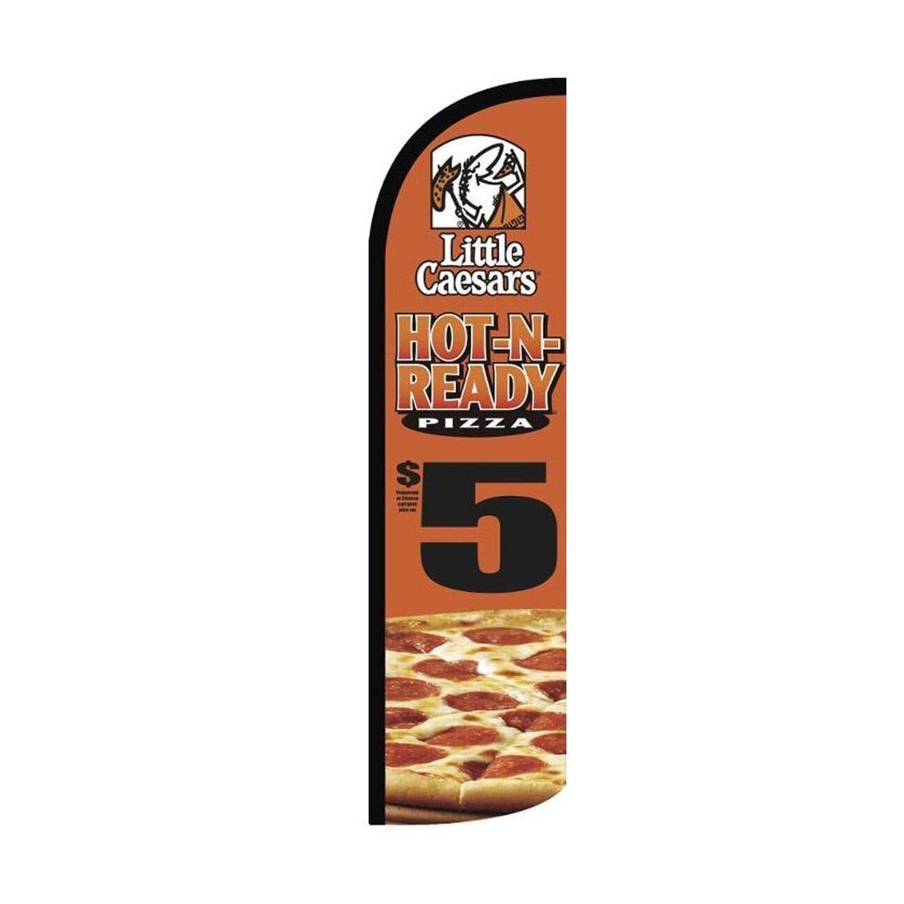 Little Caesars Swooper Flutter Feather Flag | 3ft W x 11.5ft Tall