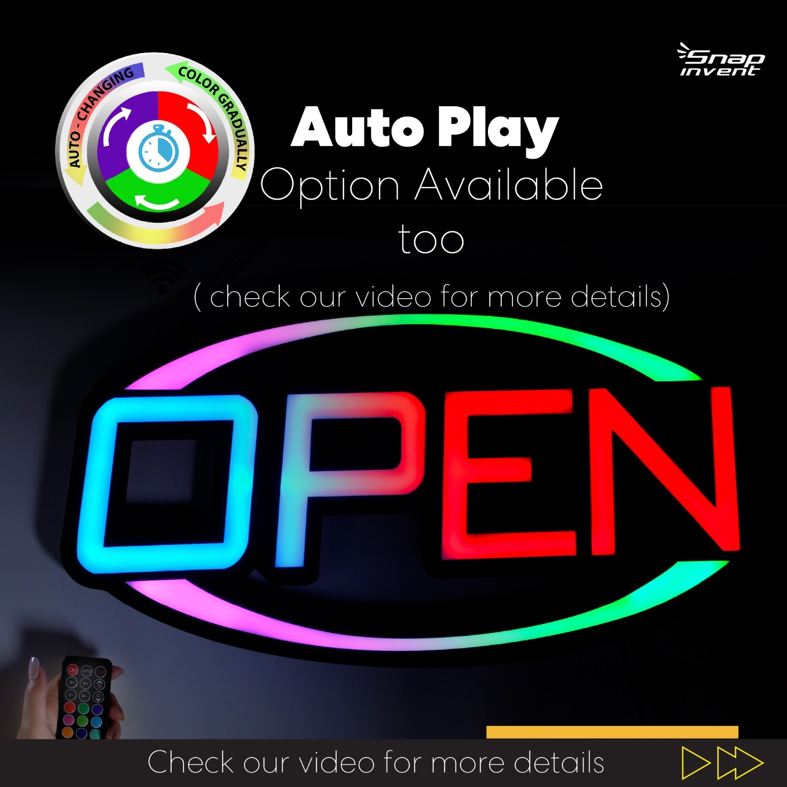 Open Sign for Business, Bright Lighted LED Neon Sign Ultra Bright RGB