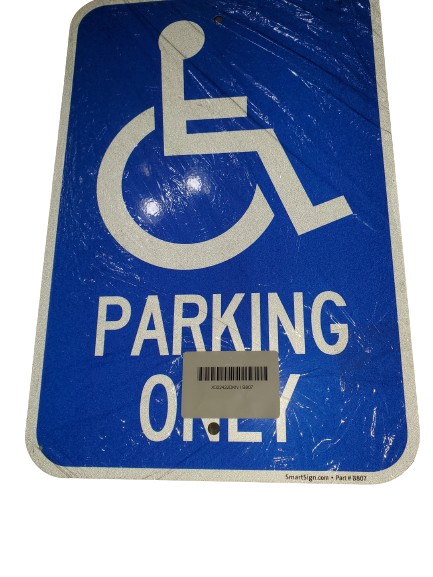 Handicap Disabled Parking Only Sign 12″ x 14″ Reflective ACM Engineer Grade
