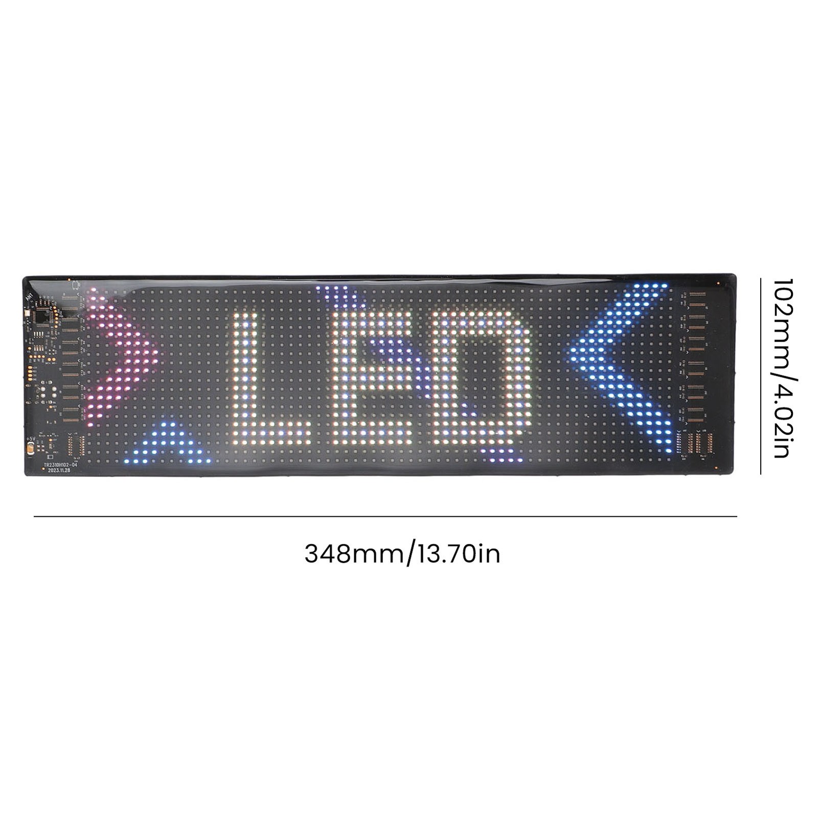 LED Car Sign Professional 13.7×4.0inch Thin Waterproof Scrolling Programmab IFZL