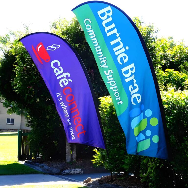 Anley Custom Feather Flag – Print Your Logo/Design Commercial Advertising Banner