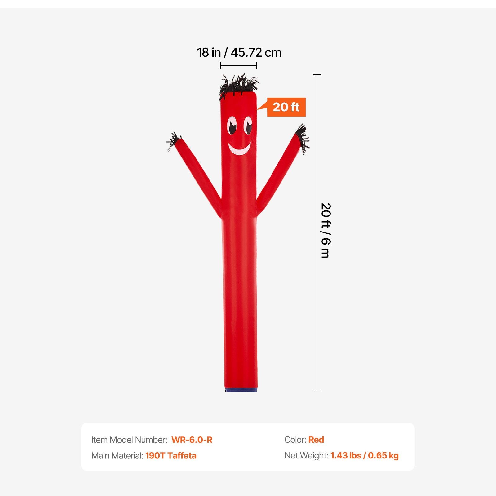 20ft Inflatable Tube Man – Wacky Wavy Dancer, Blower Not Included