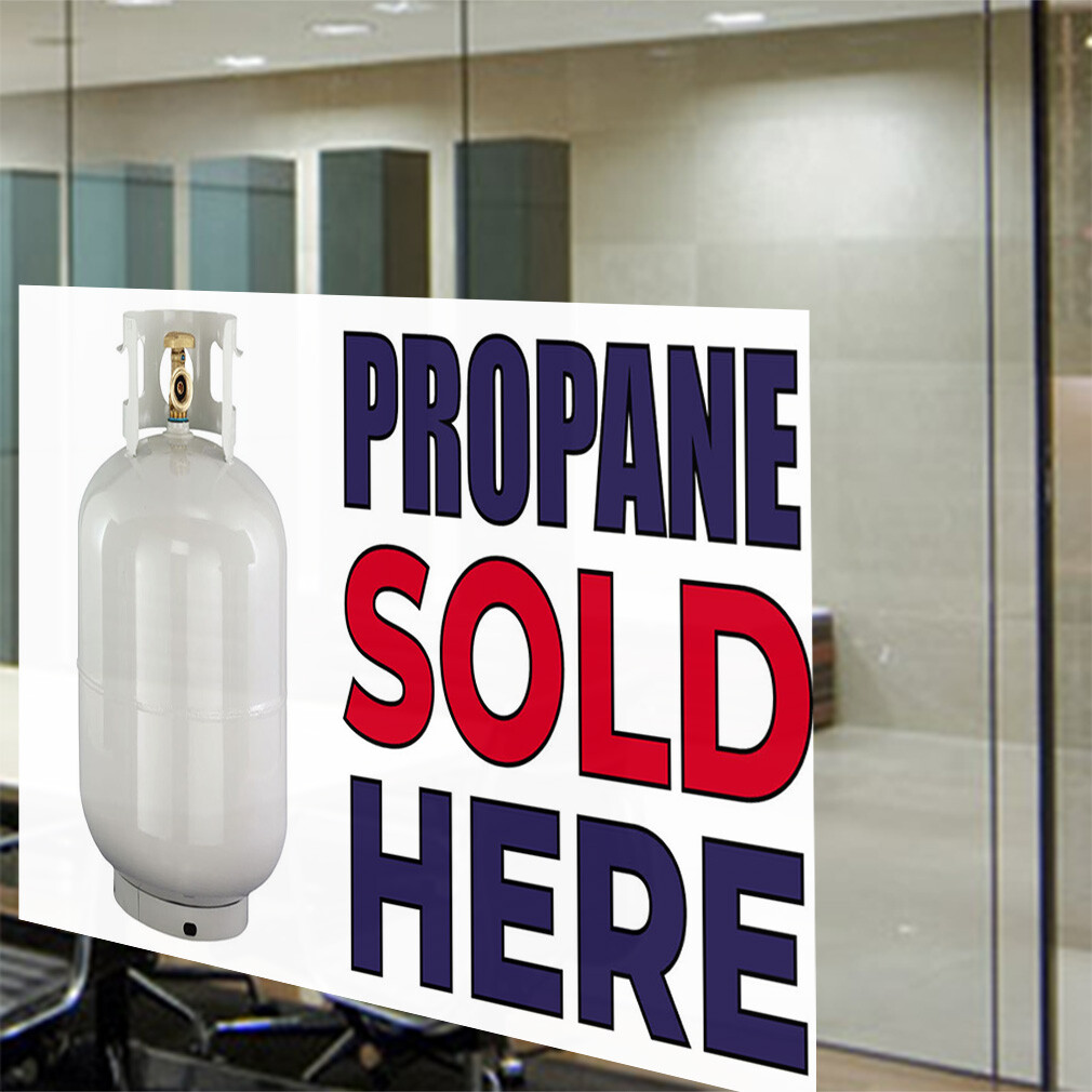 Decal Stickers Propane Sold Here Advertising Printing Vinyl Store Sign Label