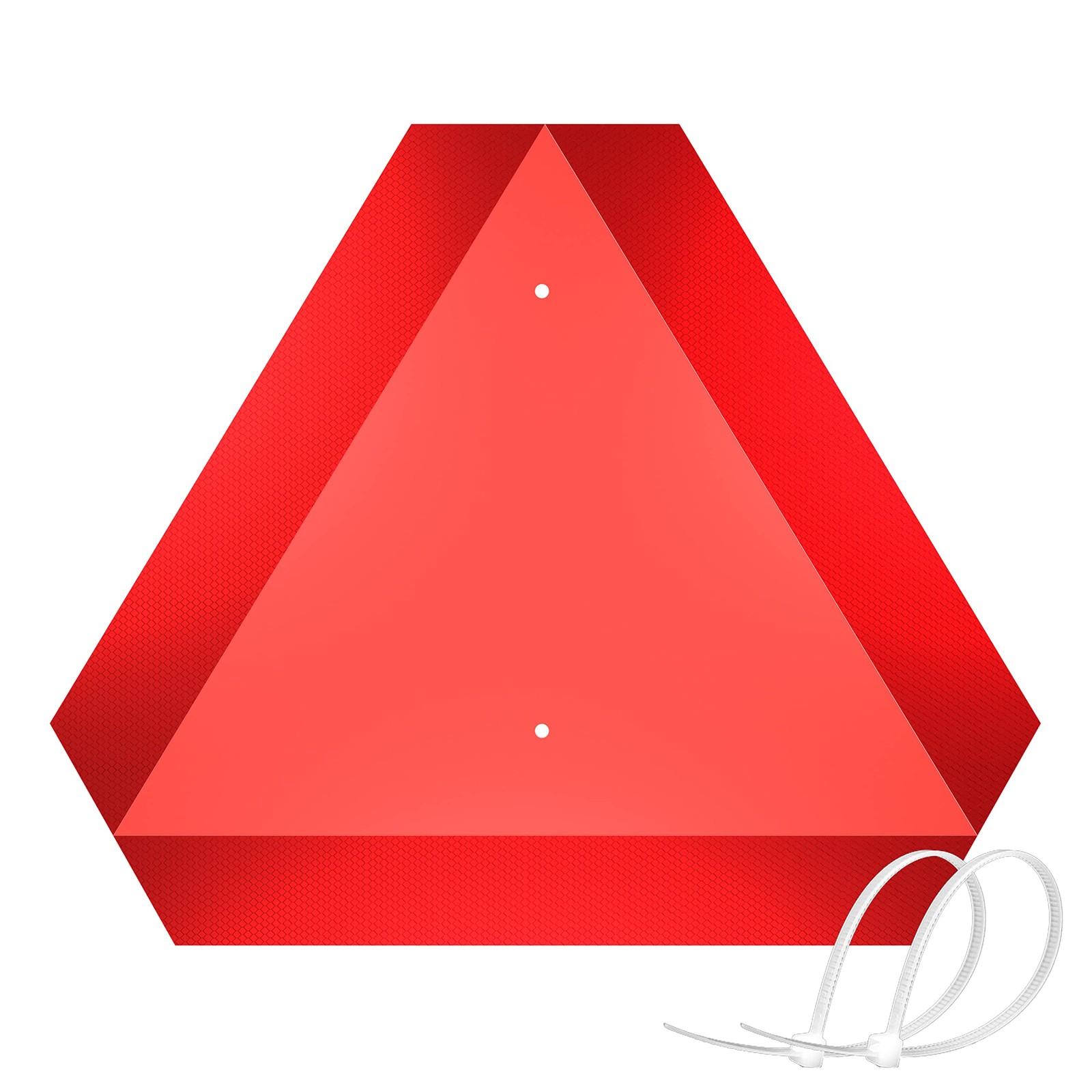 2 Pack Slow Moving Vehicle Triangle SMV Sign Plastic 14×16 Inch Screws
