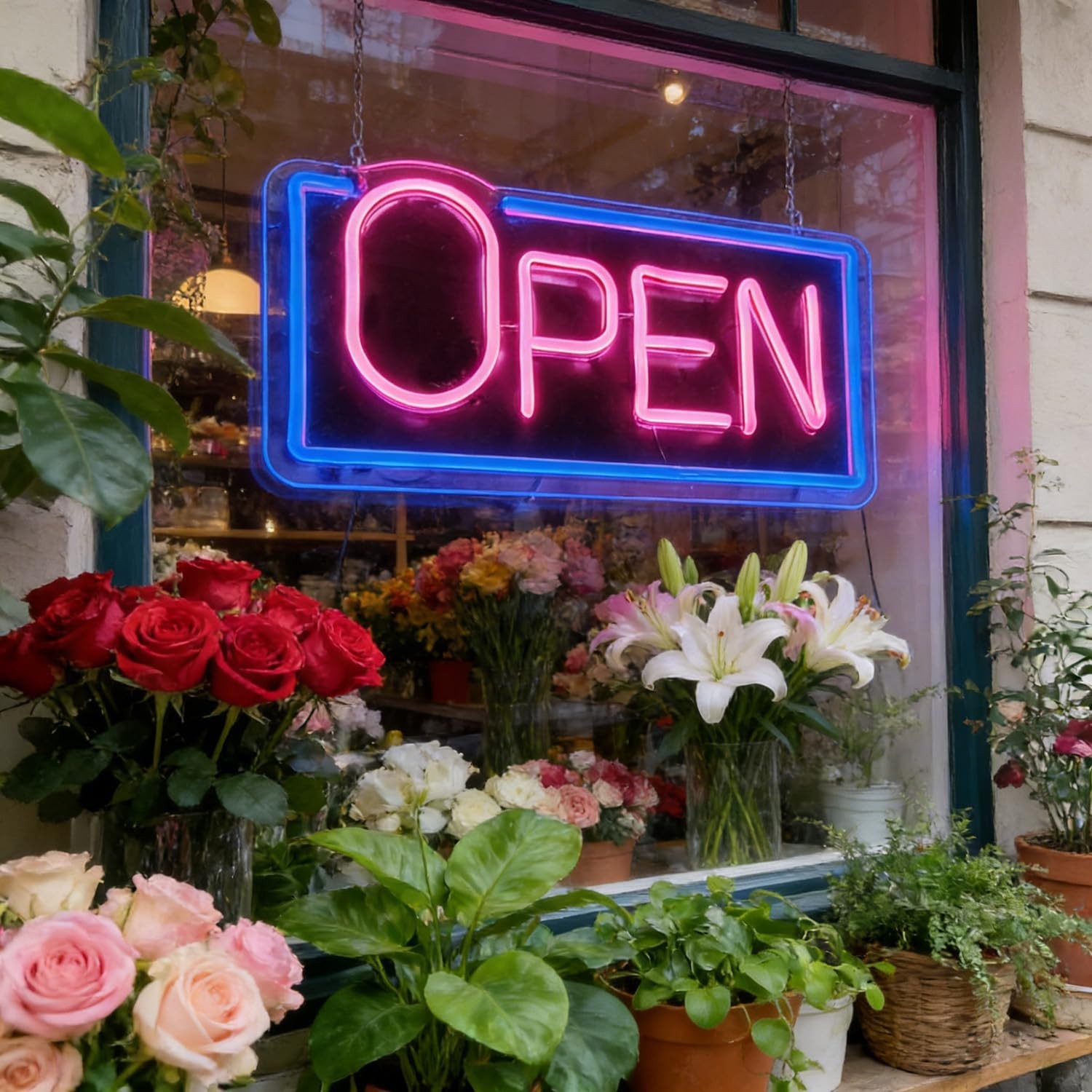 16″ X 8″Vibrant LED Neon Open Sign for Business – Ultra Bright with ON/OFF Sw…