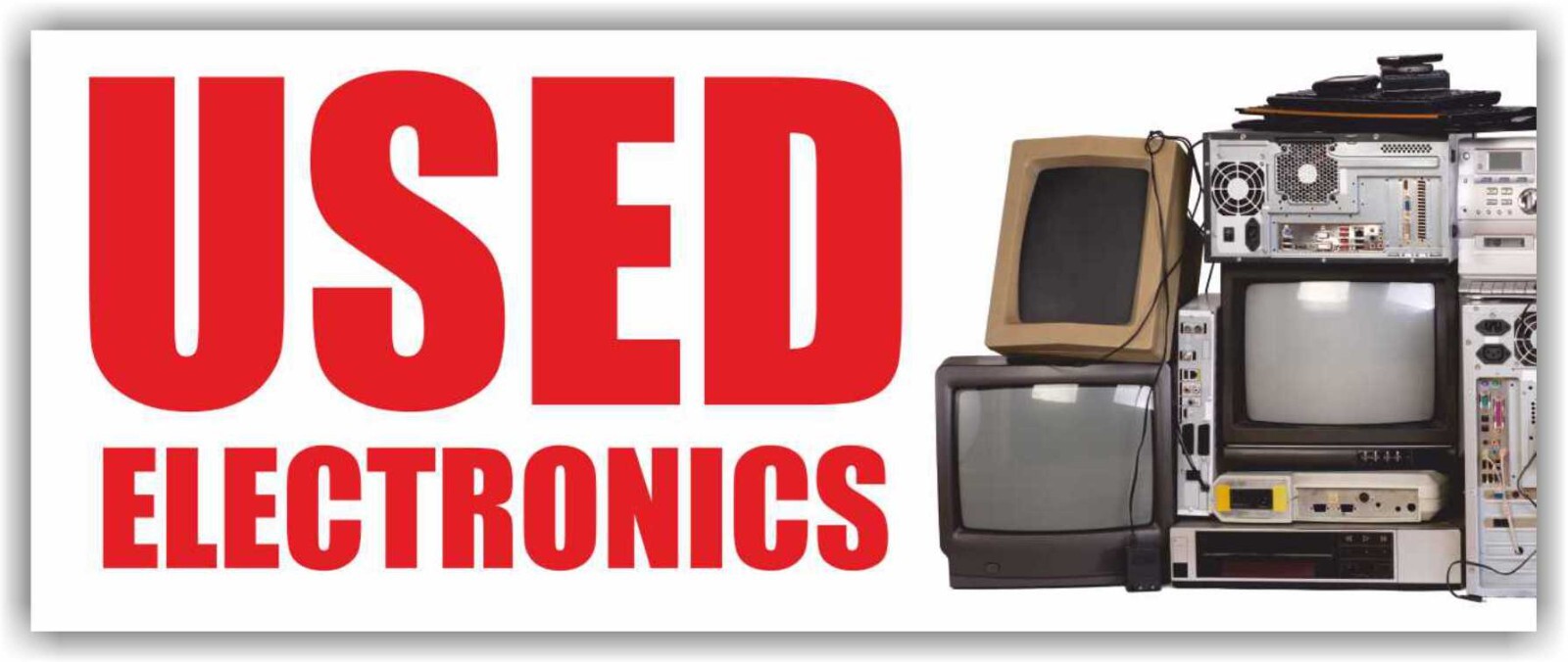 USED ELECTRONICS Advertising Banner Vinyl Mesh Sign Appliances Pawn Cell Phones