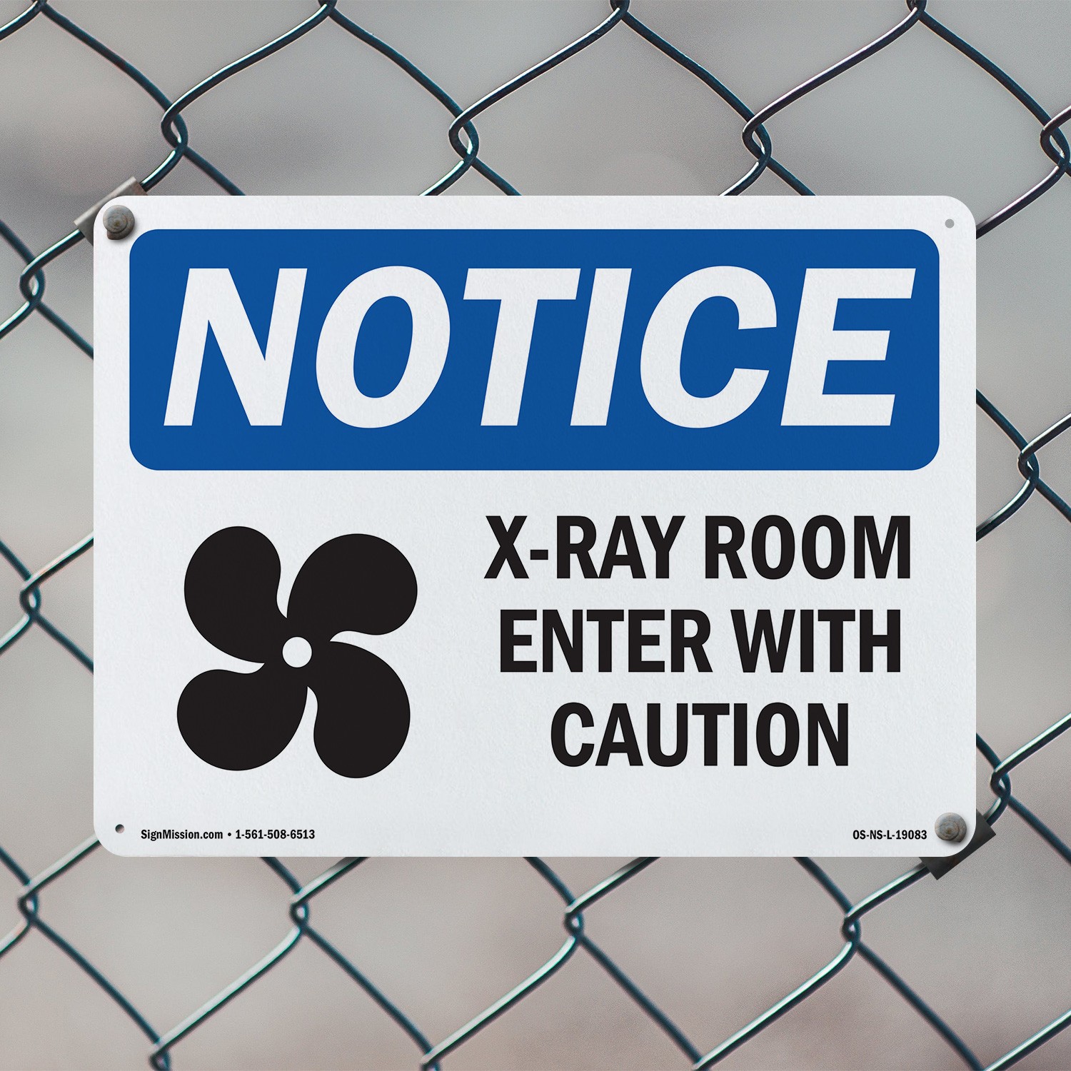 X-Ray Room Enter With Caution OSHA Notice Sign Metal Plastic, Decal 5 or 10 Pack