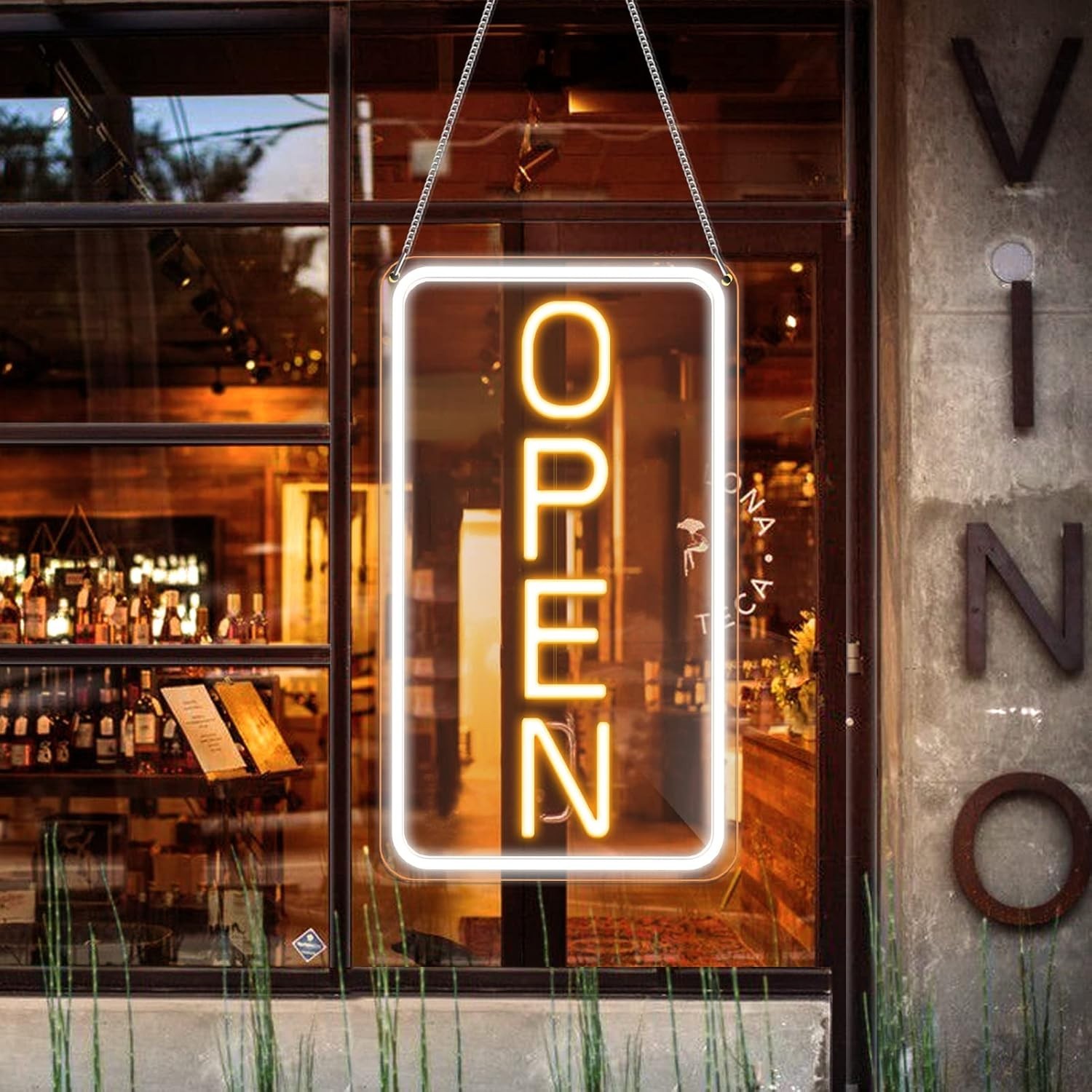 Durable USB-Powered 16×9 LED Open Sign with ON/OFF Switch – Perfect for Outdoors