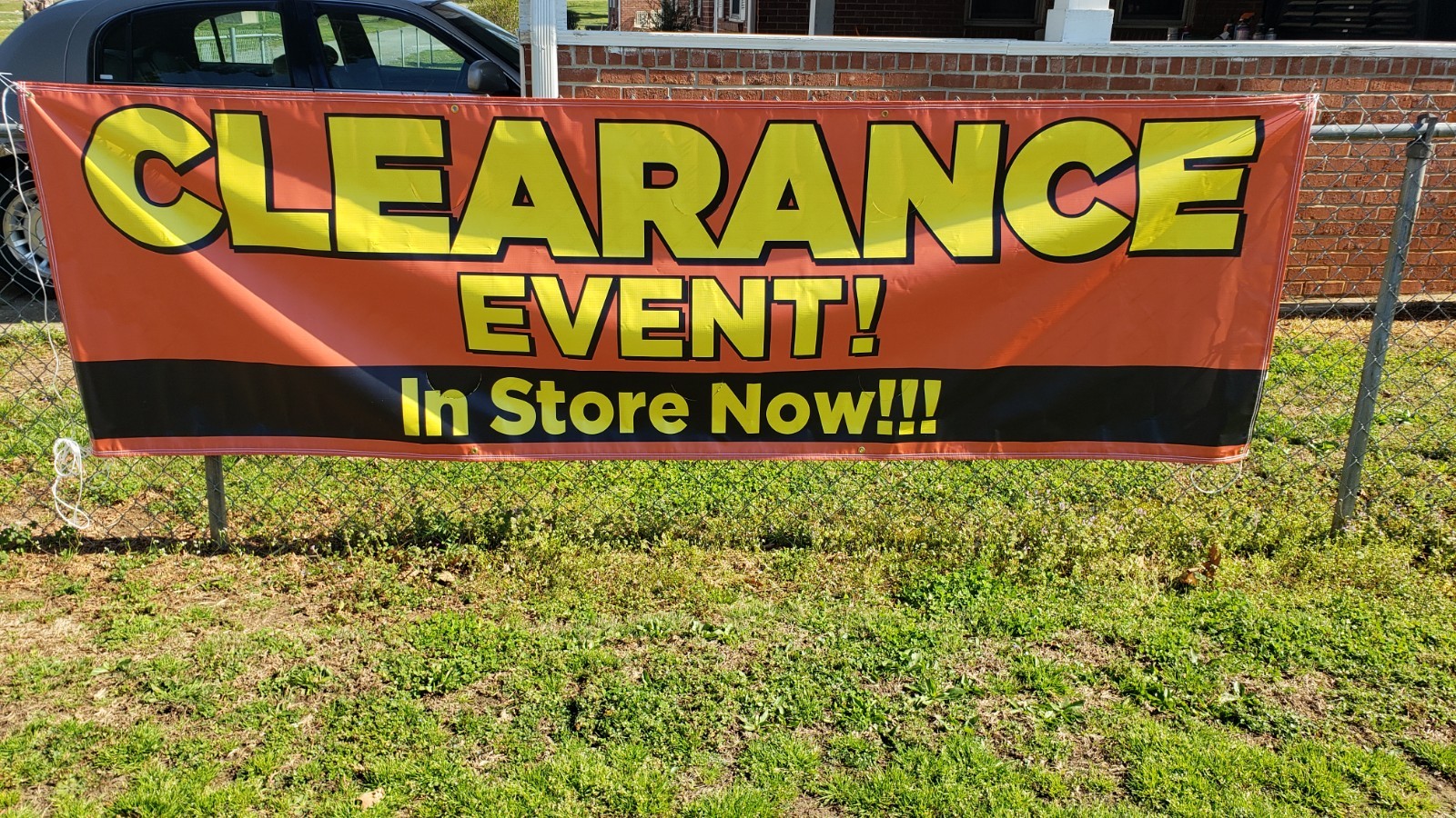 CLEARANCE SALE Advertising Vinyl Banner Flag Sign LARGE SIZE 115″ x 35″