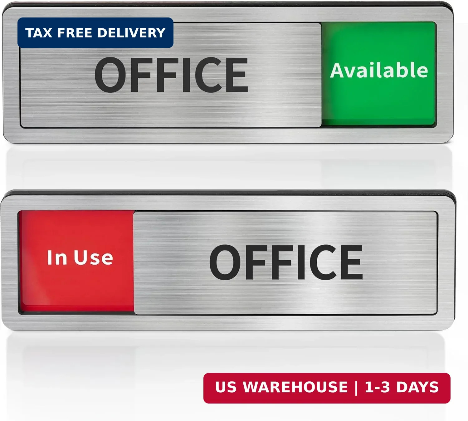 Office Door Signs Do Not Disturb, In Use/Available Slider Sign for Home Office W