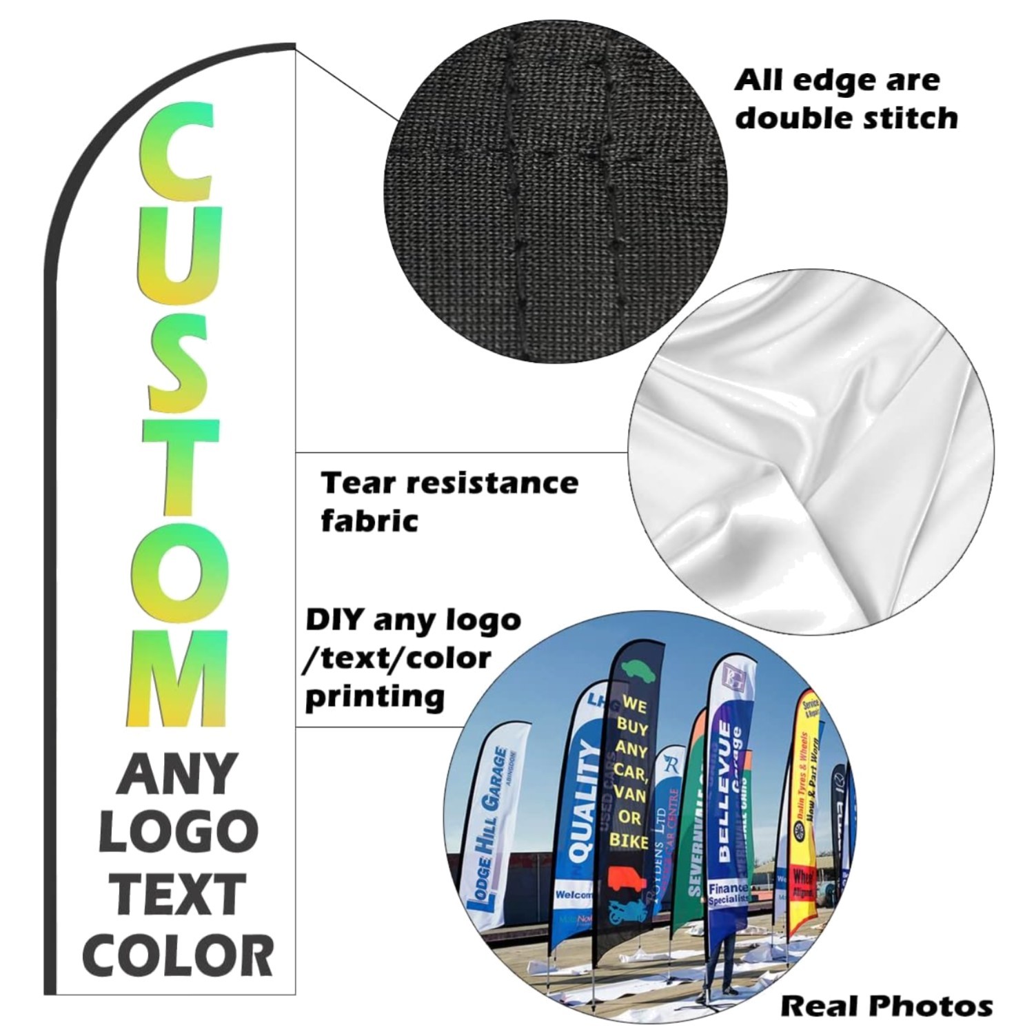 2 Pack DIY Feather Flag Kit – Business Advertising Bundle