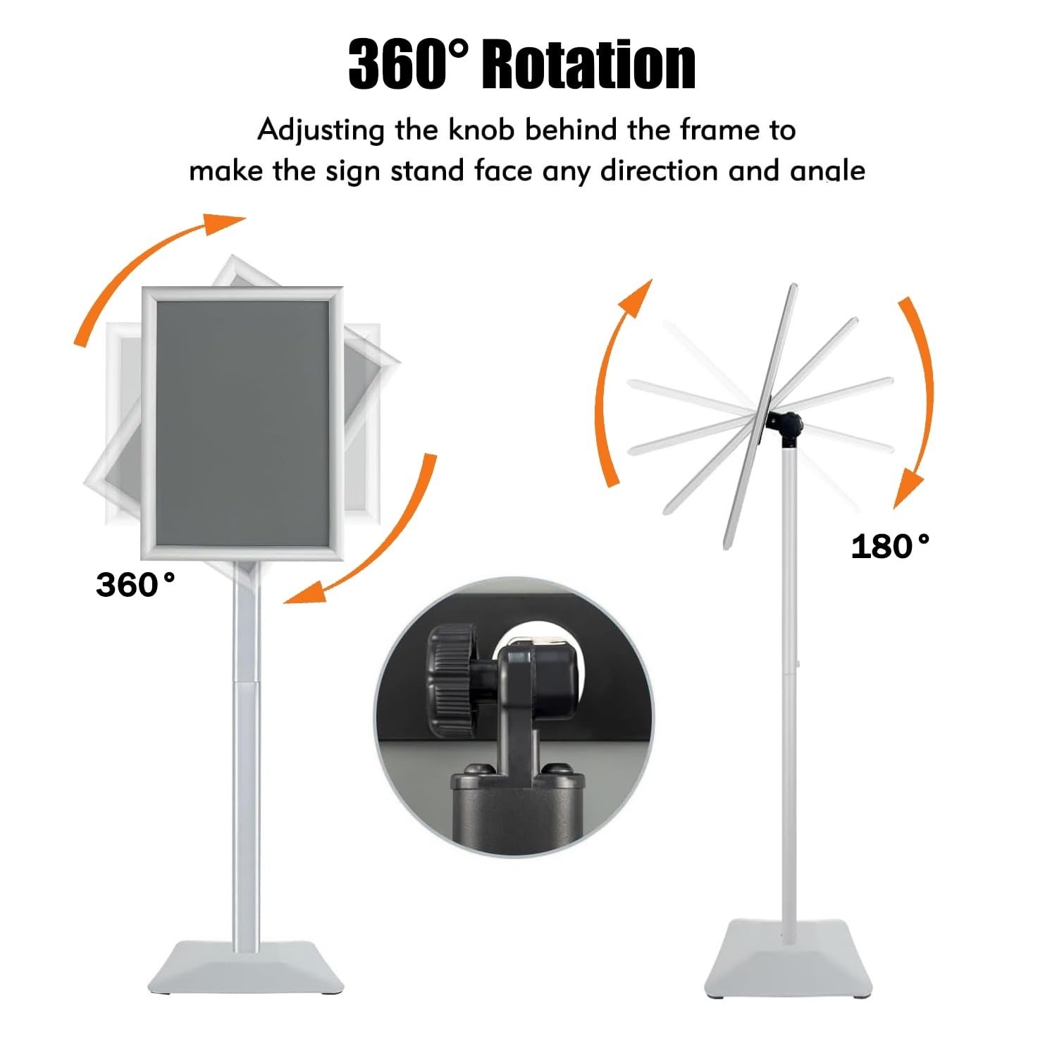 Golemas Sign Stand For Display, 11lbs Integrated Rod Heavy Duty Pedestal Floor