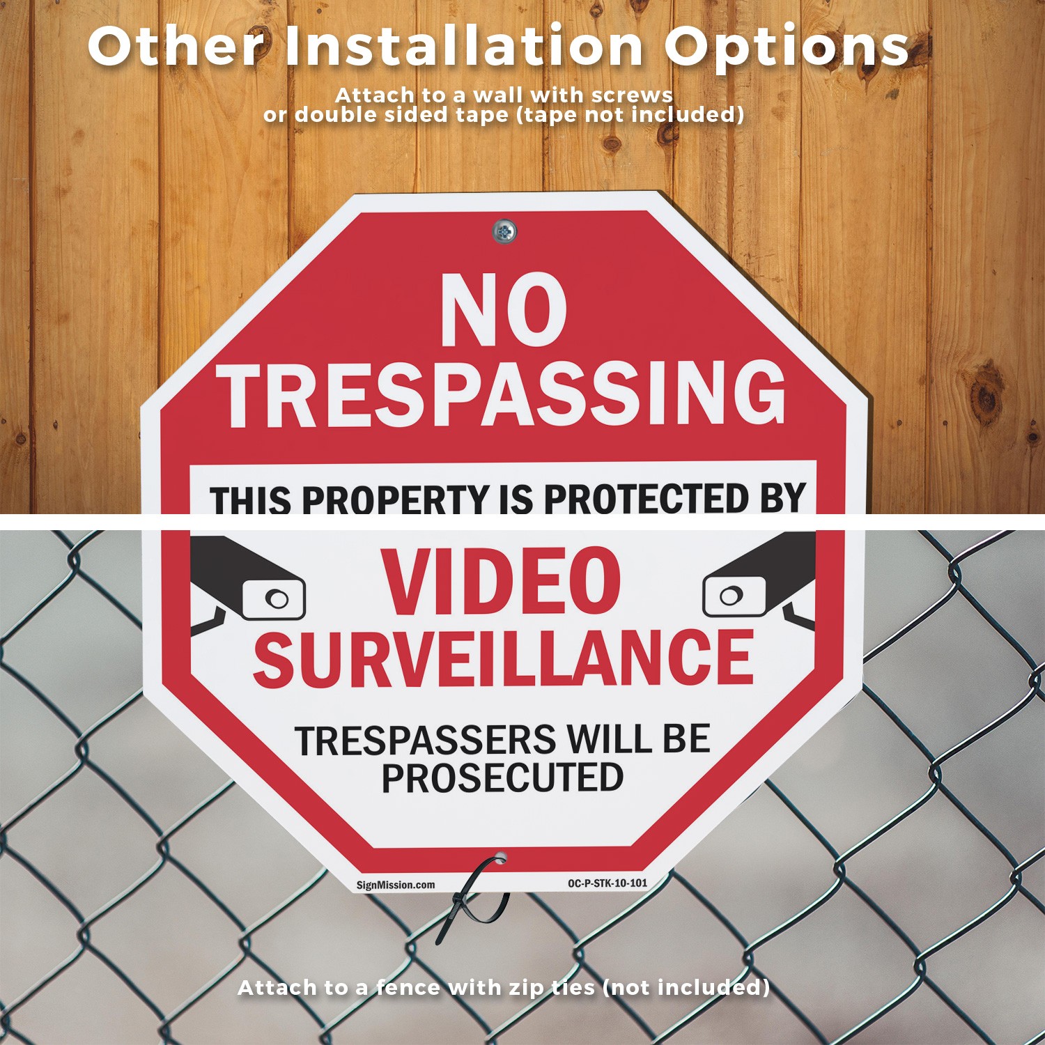 No Trespassing This Property Is P Octagon Sign With Stake Weather Resistant