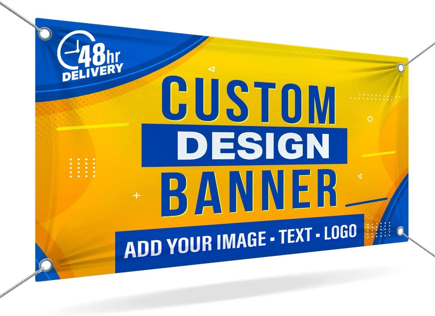 CUSTOM DESIGN Business Banner – YOUR LOGO + TEXT/DESIGN – Outdoor Vinyl Sign