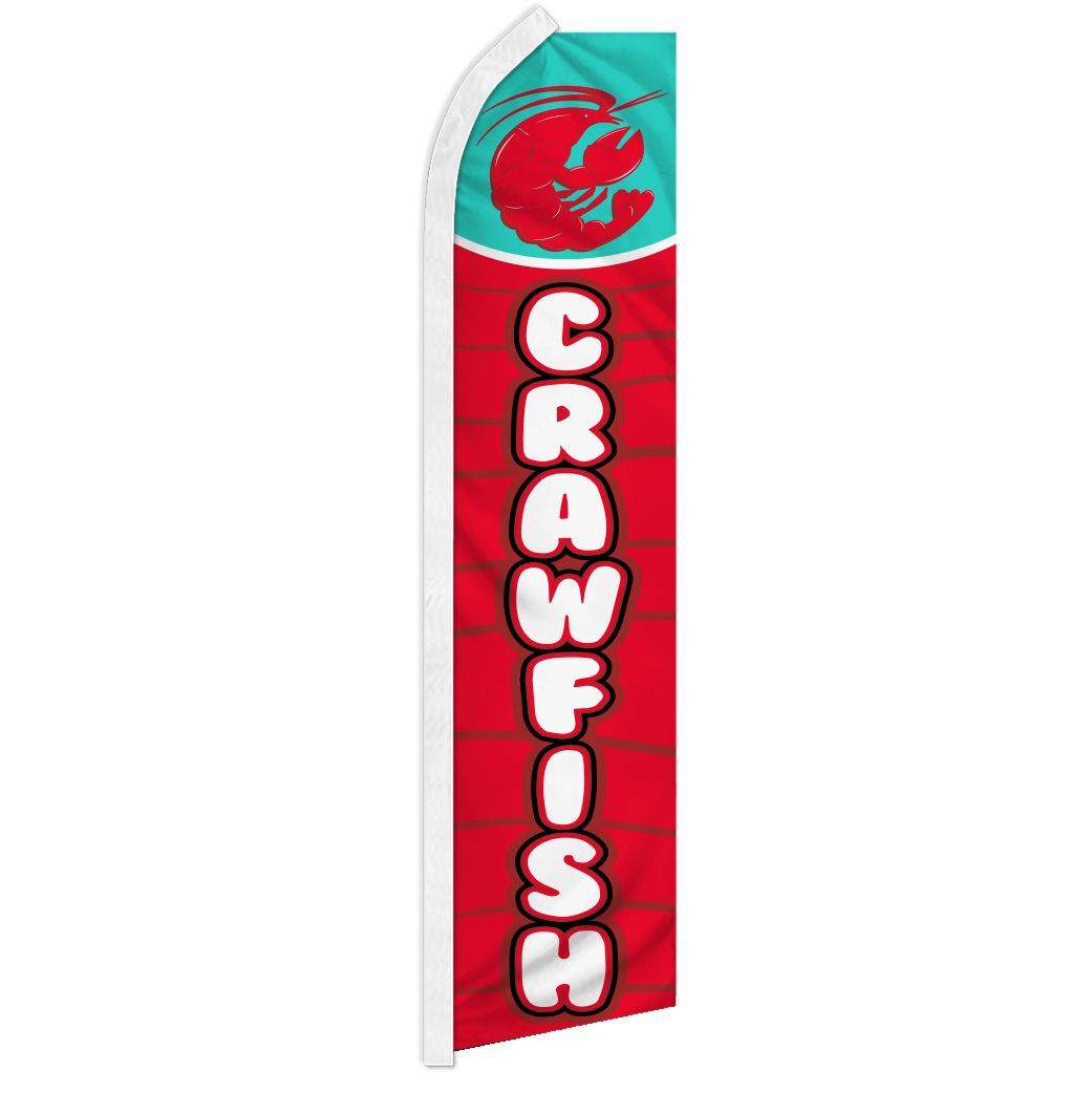 CRAWFISH advertising super flag polyester banner sign *POLE NOT INCLUDED*