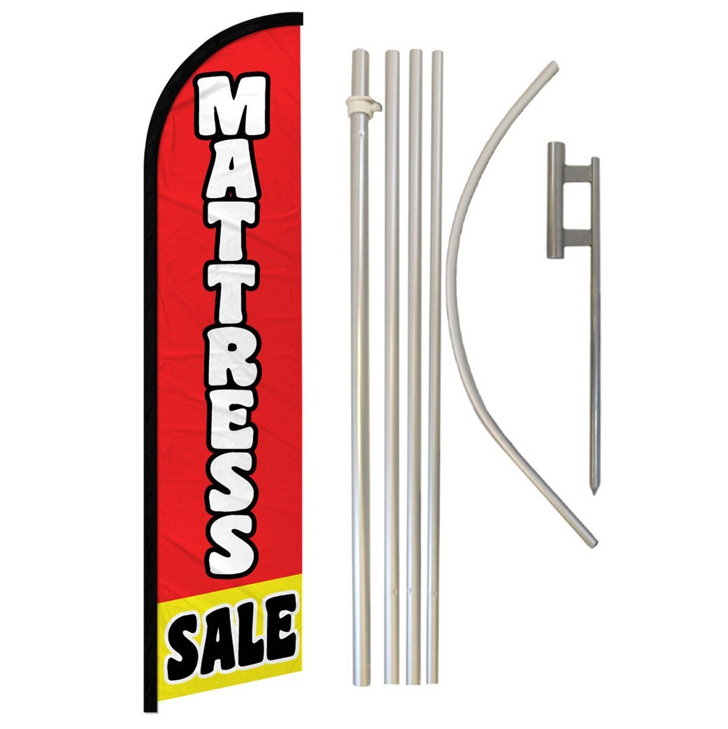 Mattress Sale Full Curve Windless Swooper Flag & Pole Kit Bed Sale