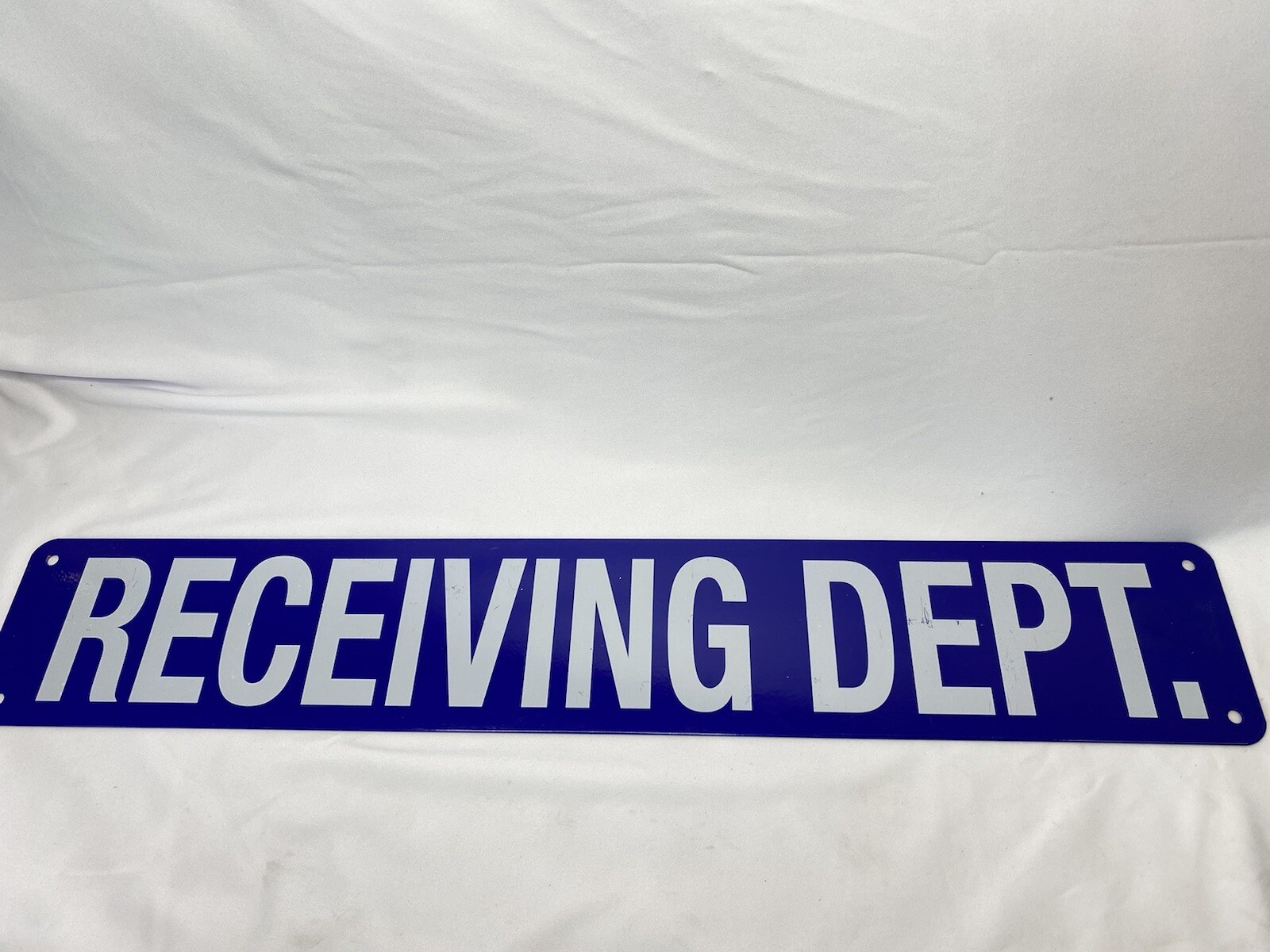 Receiving Department Enamel Metal Sign, OSHA Notice Sign 24×4 Some Scratches