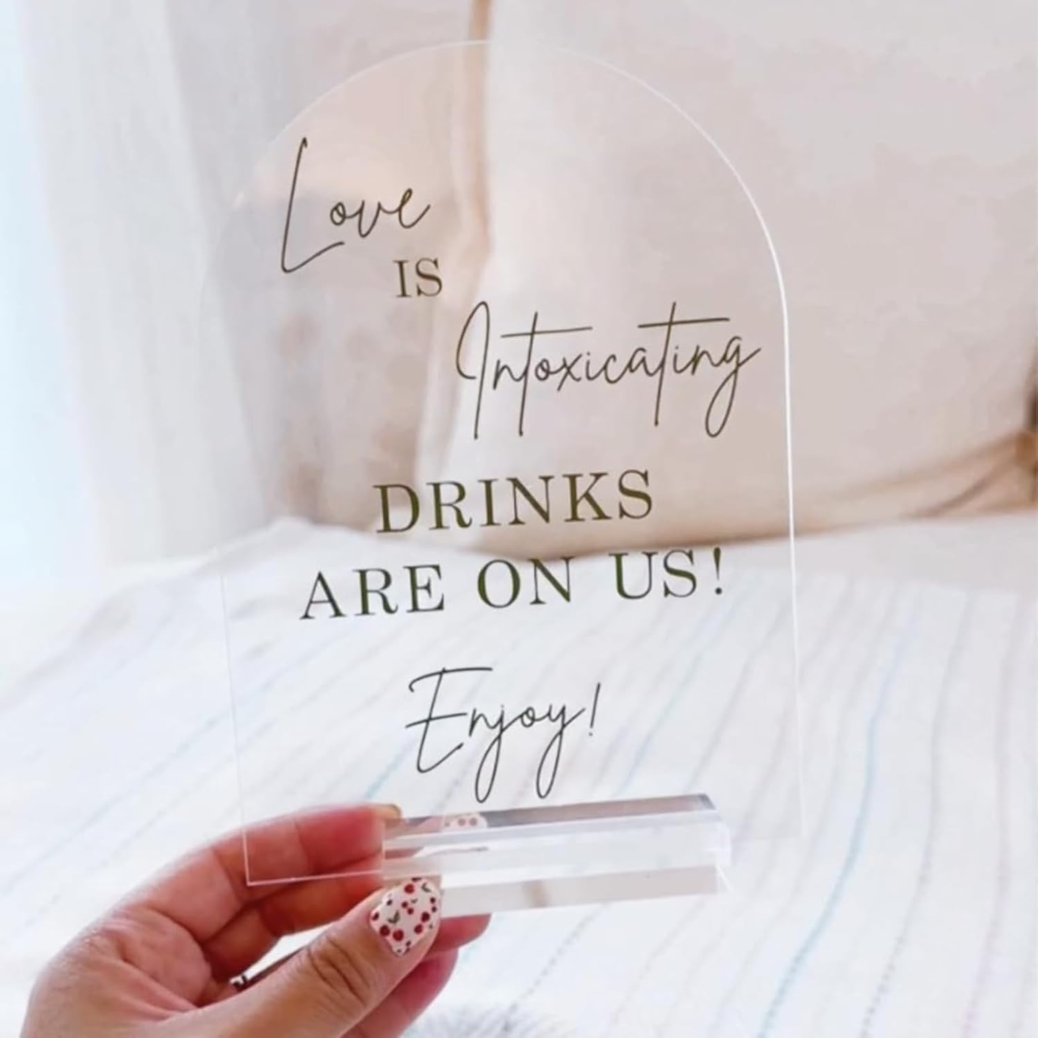 5×7 Inch Clear Arch Acrylic Sign with Stands, Clear Blank Sheets Table Signs …