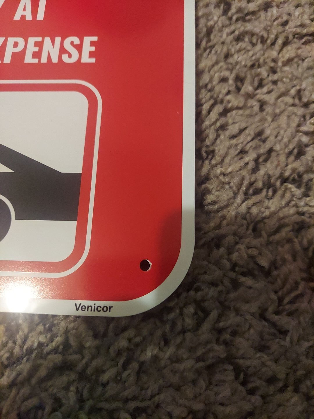 Employee Only Parking Sign 18 x 12 Inches Aluminum New In Bag